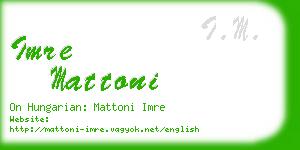 imre mattoni business card